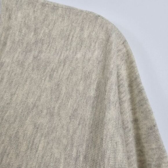Vince Double V Wool Blend Sweater in Heathered Beige Size Small - Picture 4 of 9